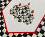 DAMA DESENLİ RUNNER KUMAŞ - BEYAZ