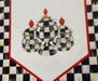 DAMA DESENLİ RUNNER KUMAŞ - BEYAZ