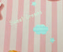 ÇİZGİLİ AYICIKLI DİJİTAL BASKI BEBEK KUMAŞI - PEMBE