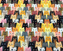 KEDİ DESENLİ DİJİTAL BASKI KUMAŞ - HARMONİ