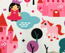 PRENSES DESENLİ DİJİTAL BASKI BEBEK KUMAŞI - PEMBE