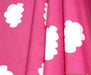 BULUTLU DİJİTAL BASKI KUMAŞ - PEMBE