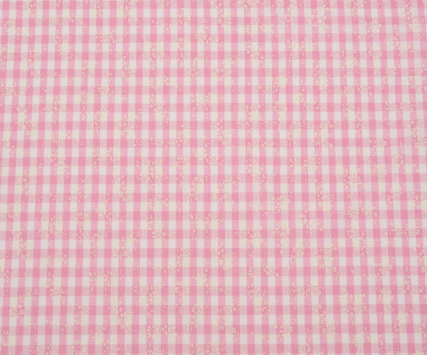 PAMUKLU EKOSE GÖMLEKLİK KUMAŞ - PEMBE