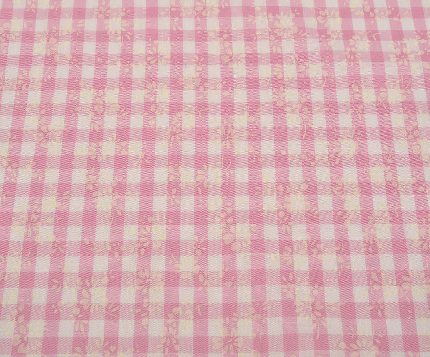 PAMUKLU EKOSE GÖMLEKLİK KUMAŞ - PEMBE
