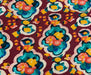 ÇİÇEK DESENLİ VİSKON KUMAŞ - BORDO