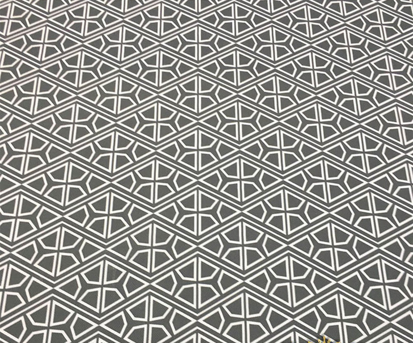 GEOMETRİK DİJİTAL BASKI KUMAŞ - GRİ