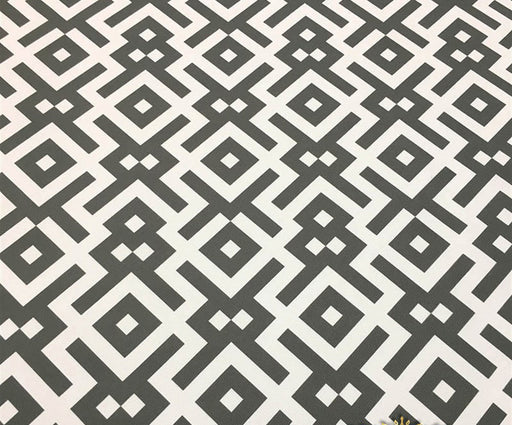GEOMETRİK DİJİTAL BASKI KUMAŞ - GRİ