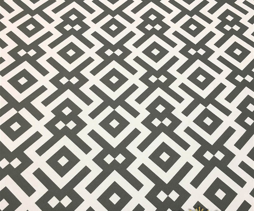 GEOMETRİK DİJİTAL BASKI KUMAŞ - GRİ
