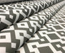 GEOMETRİK DİJİTAL BASKI KUMAŞ - BEYAZ