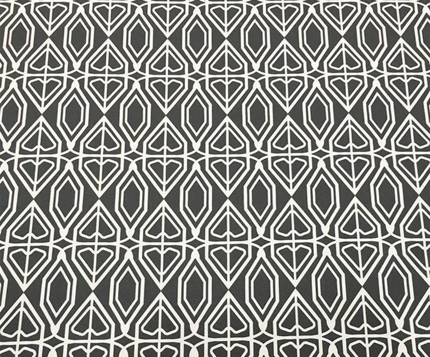 GEOMETRİK DESENLİ DİJİTAL BASKI KUMAŞ - GRİ