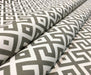 GEOMETRİK DESENLİ DİJİTAL BASKI KUMAŞ - GRİ