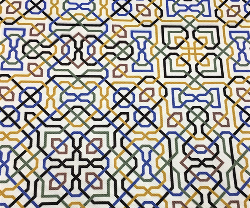 LABİRENT GEOMETRİK DESENLİ DİJİTAL BASKI KUMAŞ - HARMONİ