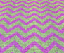 KETEN EFEKT ZİGZAG DESENLİ DİJİTAL BASKI KUMAŞ - PEMBE