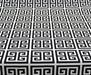 GREEK KEY DESENLİ DİJİTAL BASKI KUMAŞ - SİYAH