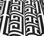 GREEK KEY DESENLİ DİJİTAL BASKI KUMAŞ - SİYAH