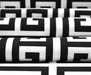 GREEK KEY DESENLİ DİJİTAL BASKI KUMAŞ - SİYAH