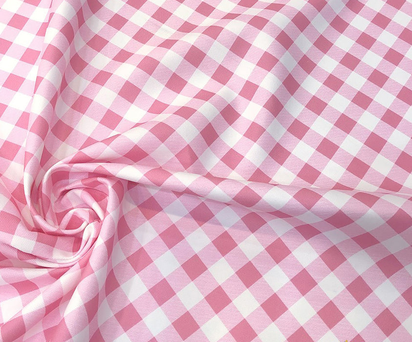 ÇİLEK KÜÇÜK PÖTİKARE DİJİTAL BASKI KUMAŞ - PEMBE