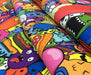 POP ART FAST FOOD DESENLİ DİJİTAL BASKI KUMAŞ - HARMONİ