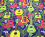 GİTAR DESENLİ DİJİTAL BASKI KUMAŞ - HARMONİ