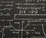 KARA TAHTA MATEMATİK DESENLİ DİJİTAL BASKI KUMAŞ - SİYAH