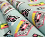 POP ART KASETLER DESENLİ DİJİTAL BASKI KUMAŞ - MİNT