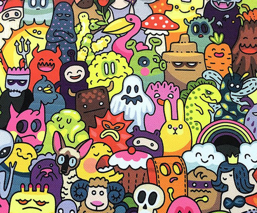 MONSTERS POP ART DESENLİ DİJİTAL BASKI KUMAŞ - HARMONİ