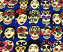 FRİDA KAFATASI POP ART DESENLİ DİJİTAL BASKI KUMAŞ - SAKS