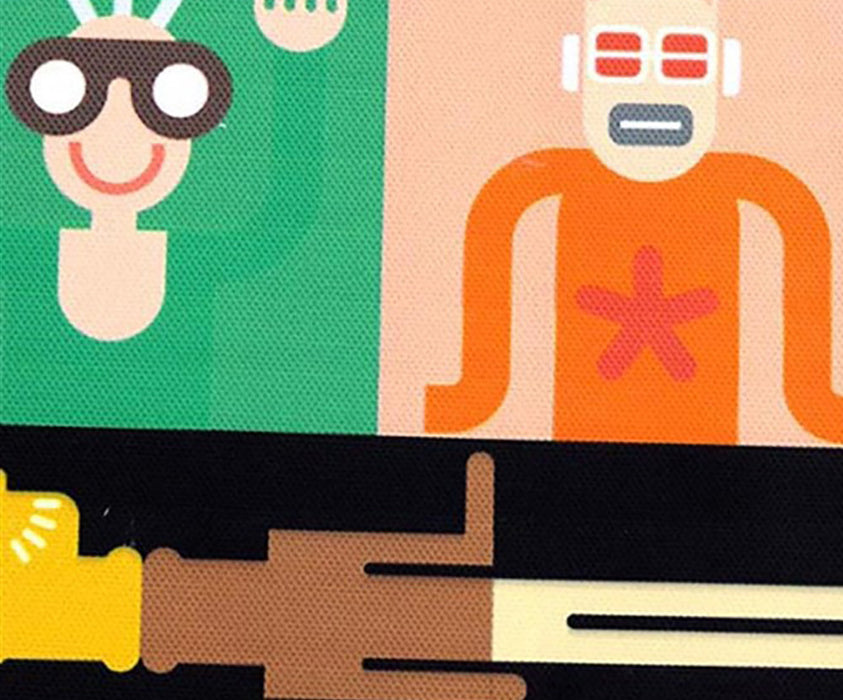 ROBOT DESENLİ DİJİTAL BASKI KUMAŞ - HARMONİ