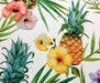 SULU BOYA ANANAS DESENLİ DİJİTAL BASKI KUMAŞ - BEYAZ
