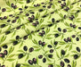 ZEYTİN DESENLİ DİJİTAL BASKI KUMAŞ - SARI