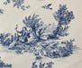 BLUE BLANC DESENLİ DİJİTAL BASKI KUMAŞ - MAVİ