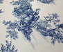 BLUE BLANC DESENLİ DİJİTAL BASKI KUMAŞ - MAVİ