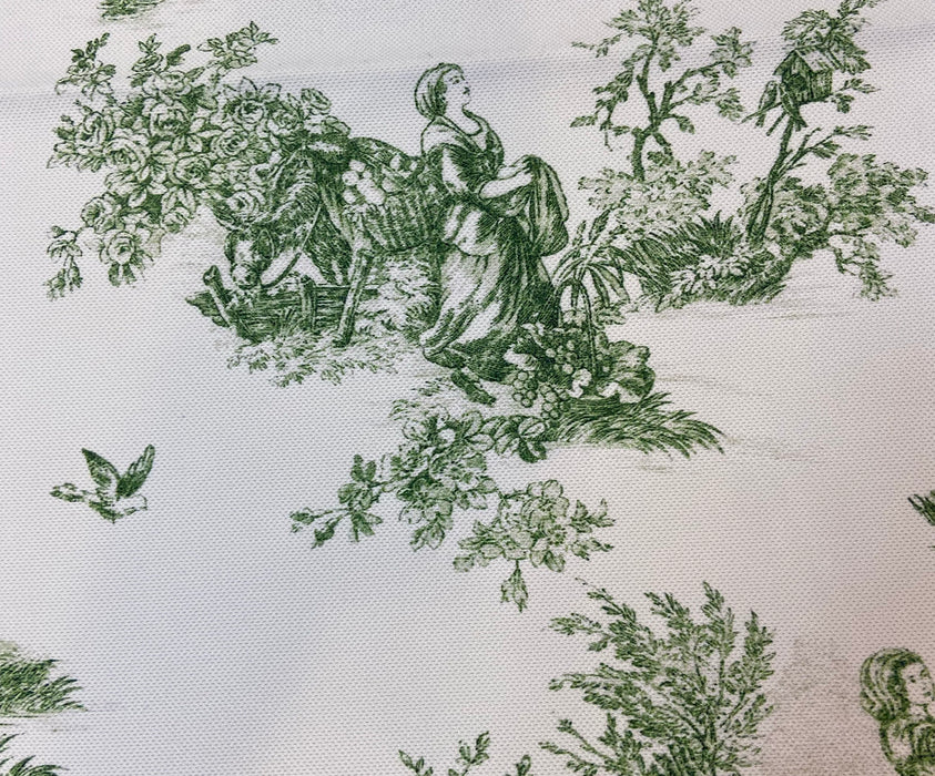 BLUE BLANC DESENLİ DİJİTAL BASKI KUMAŞ - YEŞİL
