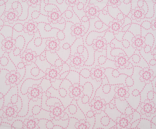 ÇİÇEK DESENLİ VUAL KUMAŞ - PEMBE