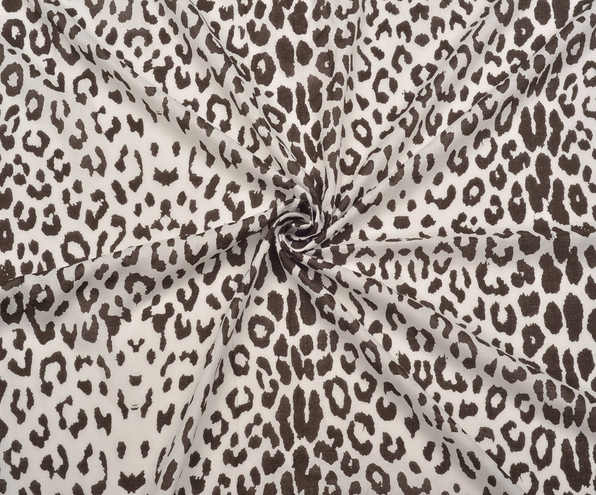LEOPAR DESENLİ VUAL KUMAŞ - KAHVE