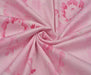 ÇİÇEKLİ LİKRALI POPLİN KUMAŞ - PEMBE