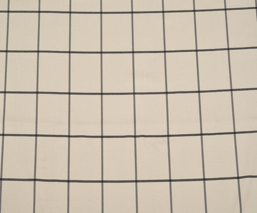 LİKRALI EKOSE DESENLİ KUMAŞ - BEJ