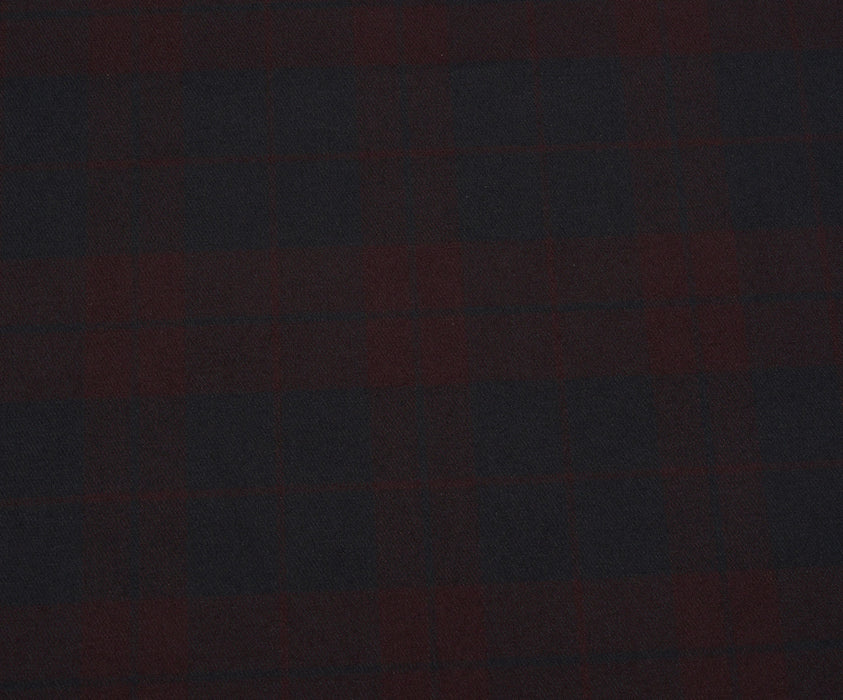 LİKRALI EKOSE DESENLİ KUMAŞ - BORDO
