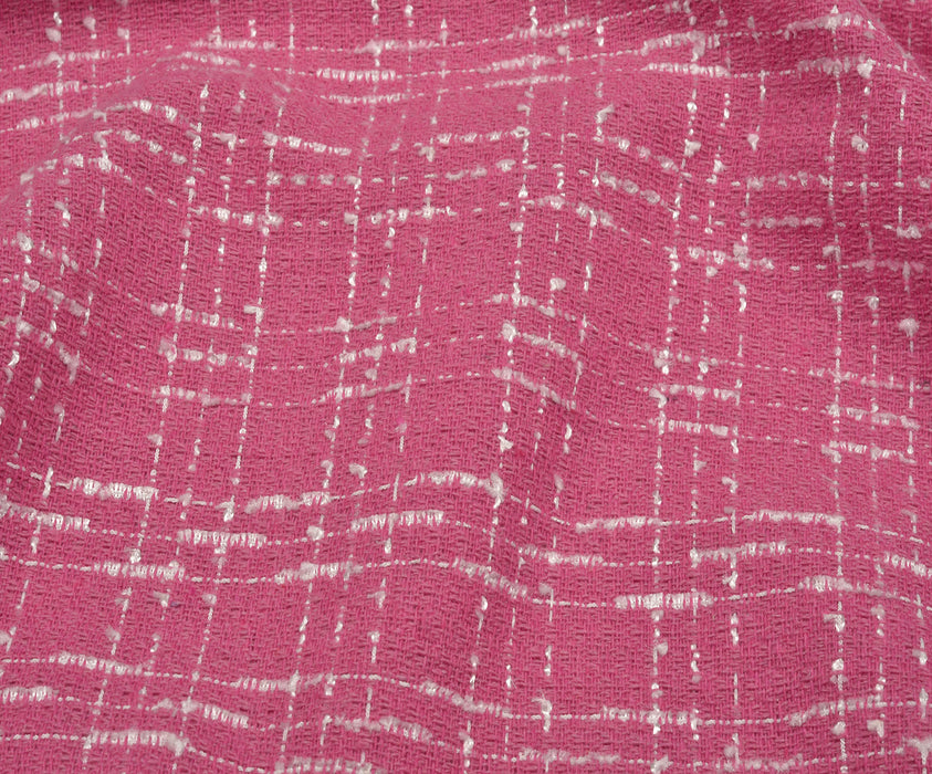EKOSE DESENLİ TÜVİT ŞANEL KUMAŞ - PEMBE