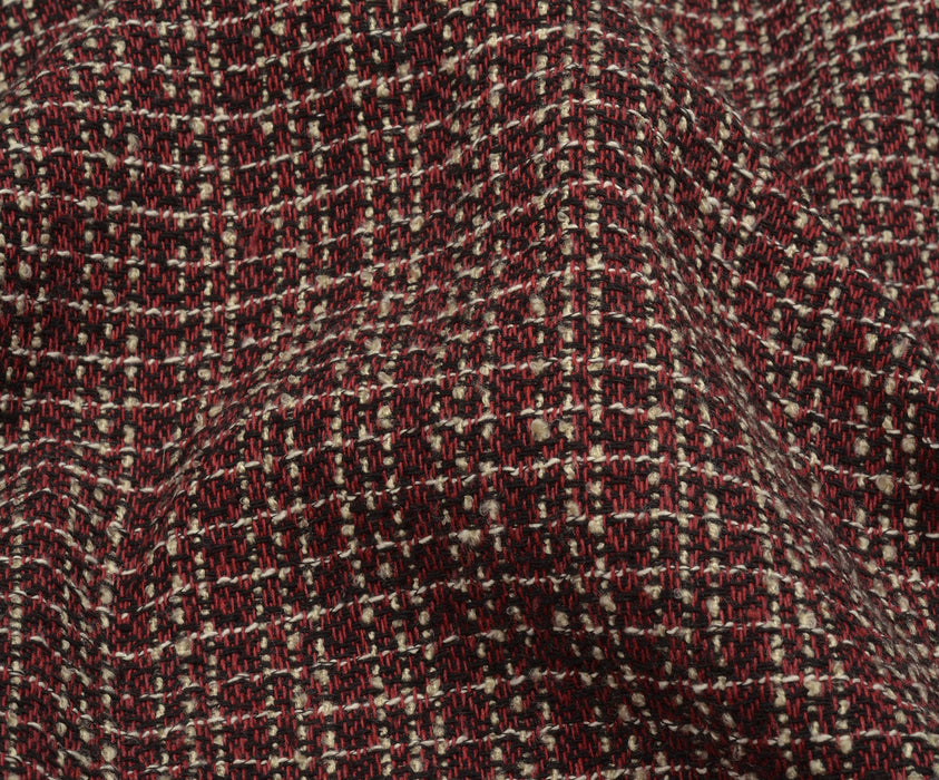TÜVİT DESENLİ ŞANEL KUMAŞ - BORDO