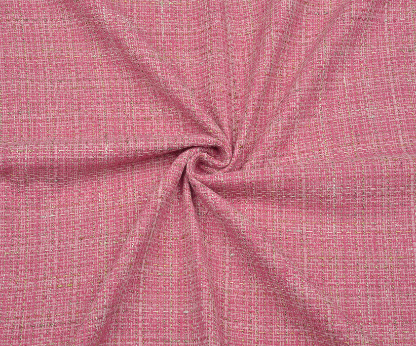 TÜVİT DESENLİ ŞANEL KUMAŞ - ŞEKER PEMBE
