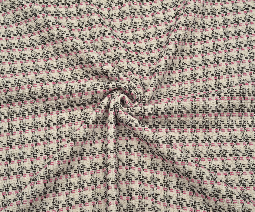 TÜVİT DESENLİ ŞANEL KUMAŞ - PEMBE