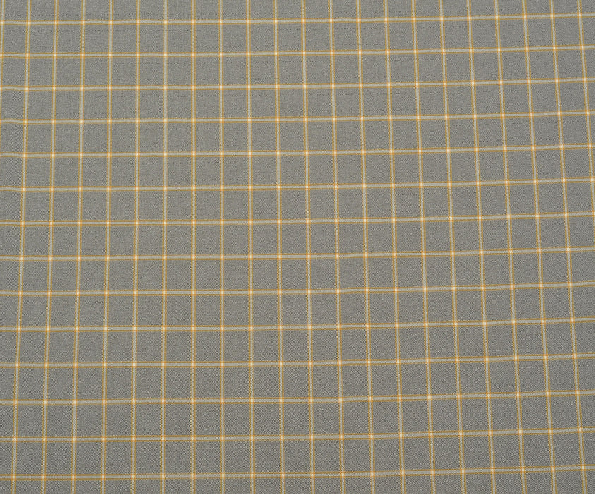 LİKRALI EKOSE DESENLİ KUMAŞ - SARI