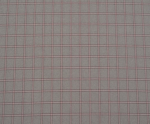 LİKRALI EKOSE DESENLİ KUMAŞ - GRİ