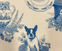 BLUE BLANC DESENLİ DİJİTAL BASKI KUMAŞ - MAVİ