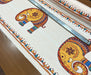ETNİK FİL DESENLİ RUNNER KUMAŞ - BEJ