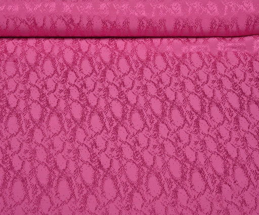 YILAN DESENLİ VİSKON SATEN KUMAŞ - ŞEKER PEMBE