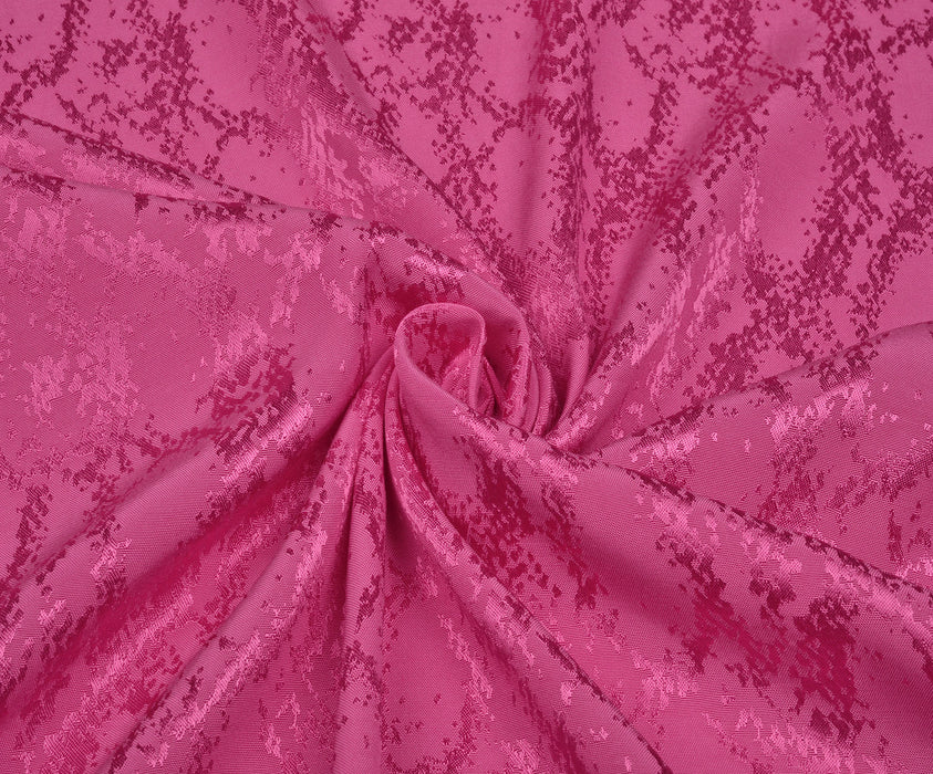 YILAN DESENLİ VİSKON SATEN KUMAŞ - ŞEKER PEMBE