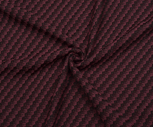 DESENLİ JAKAR KUMAŞ - BORDO
