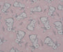 TAVŞAN DESENLİ POLAR KUMAŞ - PEMBE